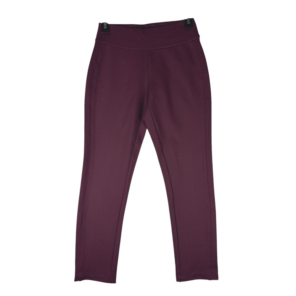 Express Womens XS Burgundy Ponte High Waisted Skinny Ankle Pants NWT